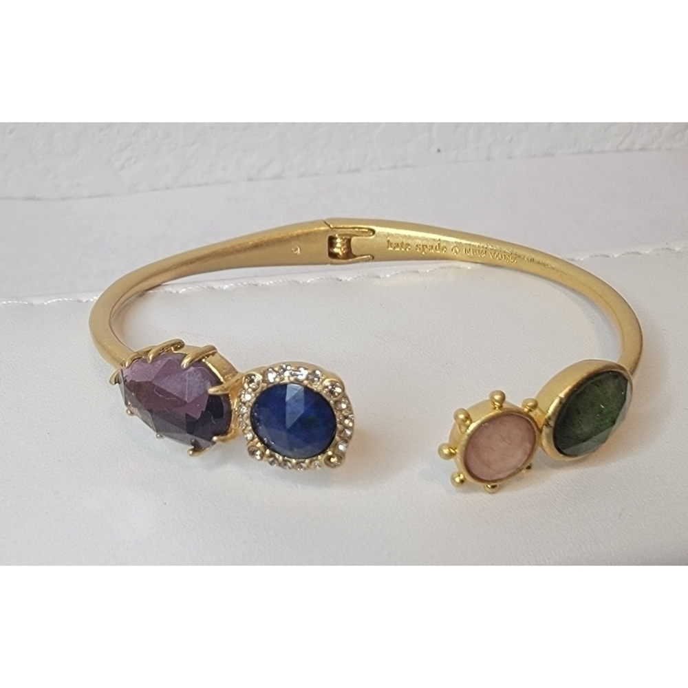 Kate Spade Hinged Bracelet – Multi-Stone – Gold - Picture 3 of 10